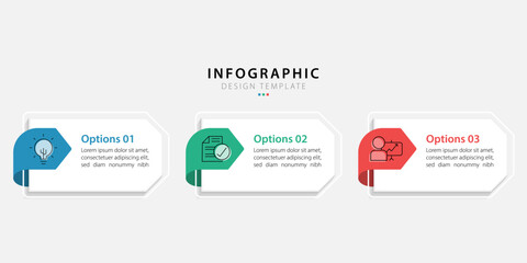 Business infographic template. 3 Step timeline journey. Process diagram, 3 options on white background, Infograph elements vector illustration.