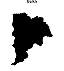 Balkh province blank outline map