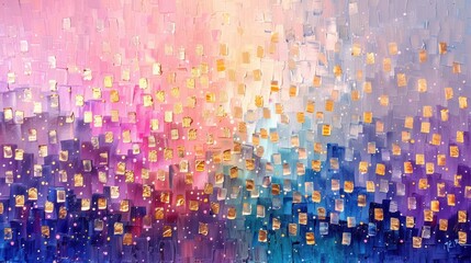 Abstract oil painting, vivid colors