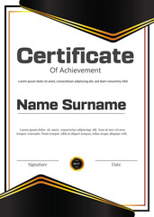 new professional certificate design white and frame shape 