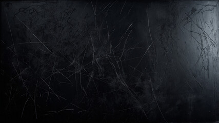 Abstract blackboard with intersecting white chalk lines and smudges on dark background art print