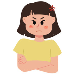 angry kid emotion illustration