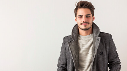 Obraz premium Portrait of a man wearing a coat