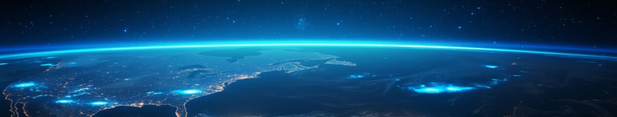 Fototapeta premium The Arrival of 5G: An Illustrative Map Highlighting the Beacon Cities of North America's Telecommunication Future