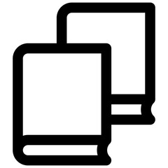 Fototapeta premium Books. Editable stroke vector icon.