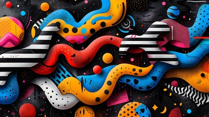 Abstract Colorful Shapes and Patterns