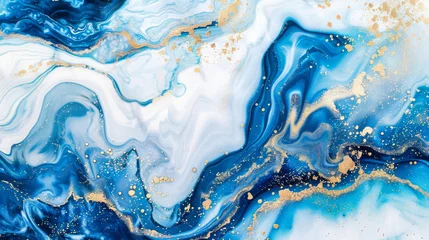 Poster Abstract digital artwork featuring a fluid, marbled design