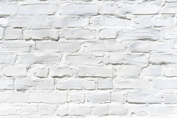 Obraz premium White painted old brick Wall panoramic background