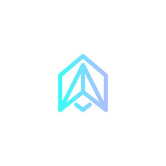 Letter A Arrow Logo Design. Arrow Icon