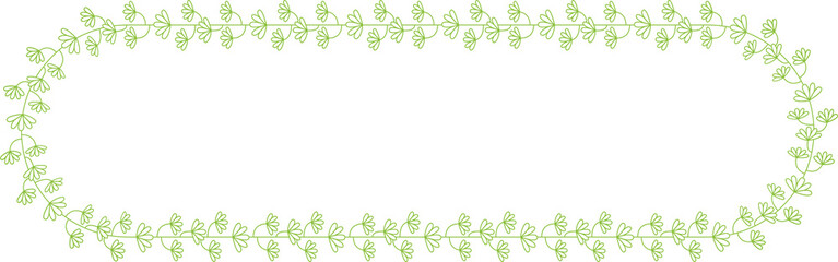 Decorative Floral Frame Line Art