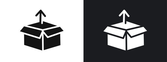 Product release icon linear graphics set vector in black