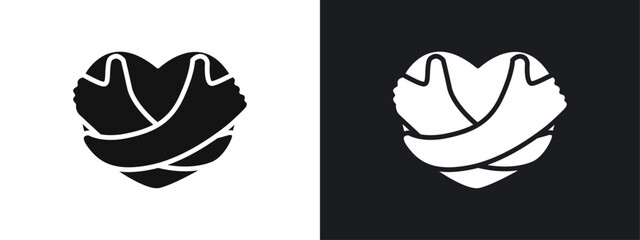 Your self care icon linear graphics set vector in black