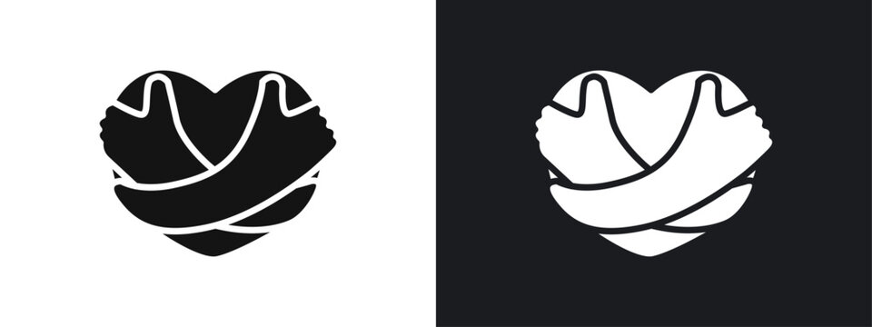 Your self care icon linear graphics set vector in black