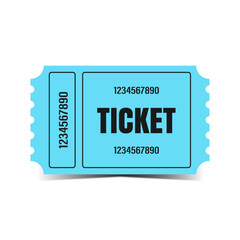 Blue ticket with blue tint for entry etc. Very convenient to use