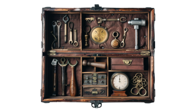 Toolbox on transparent background