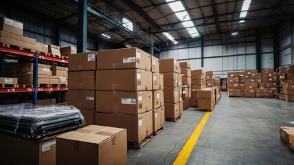 warehouse with boxes