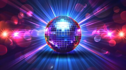 A poster for a 1970s disco night with vibrant colors and funky fonts