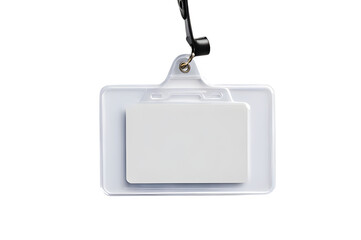 Blank badge or ID pass, isolated on a transparent or white background.
