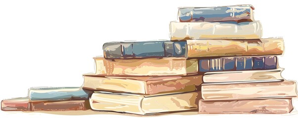 Fototapeta premium book, open, education, isolated, page, paper, white, literature, library, object, text, reading, old, study, school, books, cover, read, textbook, pages, knowledge, document, wisdom, information, stac