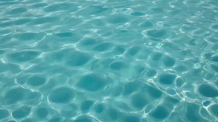 Calm turquoise water with gentle ripples and reflection evoking a serene and refreshing atmosphere