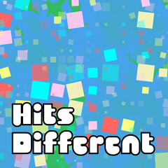 hits different graphic text illustration -  used to describe an experience that feels more profound or intense than usual. 