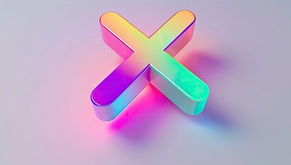 Obraz premium Colorful Neon Plus Sign Design