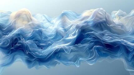 creative and colorful smoke, fog, flow background, main colors are blue and white on bright background
