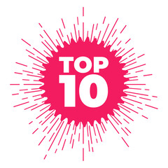 Top 10, best ten list. Vector Illustration