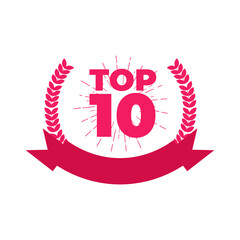 Top 10, best ten list. Vector Illustration