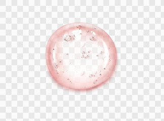 Cream texture stroke isolated on transparent background. Facial creme, foam, gel or body lotion skincare icon. Vector face cream cosmetic product smear swatch.