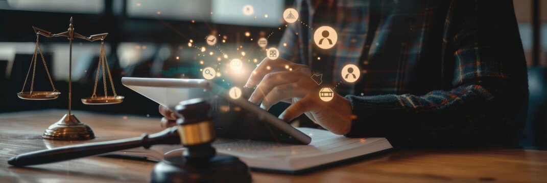Modern legal practice evaluates the role of technology in law and justice, including litigation, courtroom proceedings, attorney work, and evidence management, all vital for a fair legal system