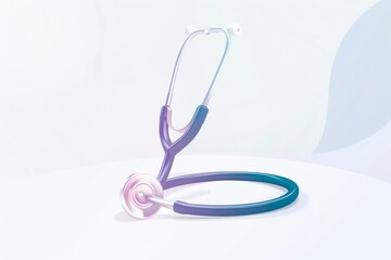 Stethoscope on white background healthcare innovation concept vector illustration clean design medical inspiration