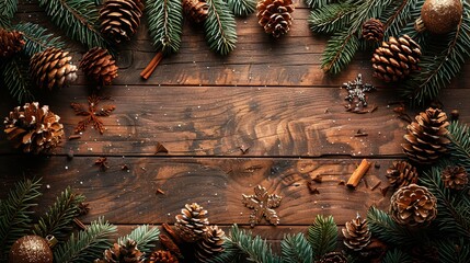 Textured background with a rustic wood finish, providing a warm and homey feel perfect for holiday gatherings