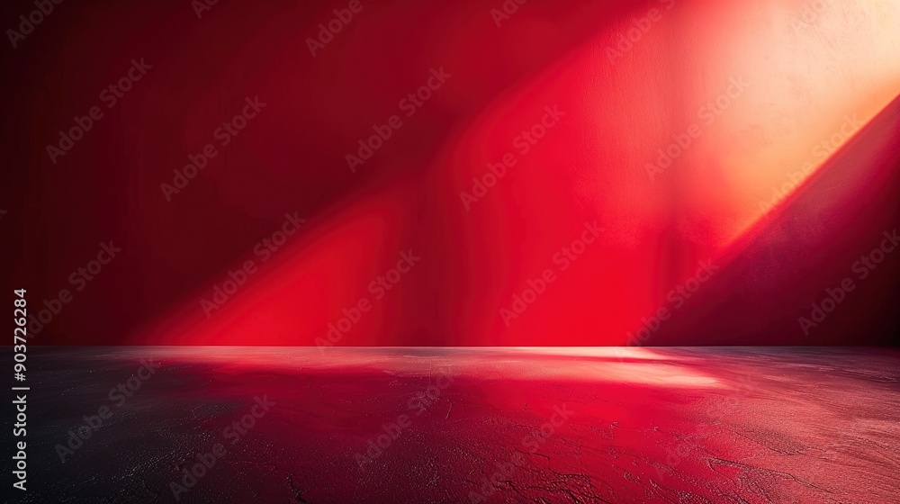 Poster background image with a rich red gradient, creating a bold and energetic atmosphere