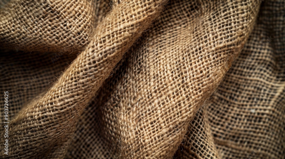 Poster a piece of brown fabric with a pattern of lines and dots