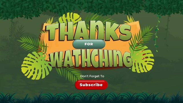 end screen youtube kid footage with forest background. ideal for end screen youtube kids with jungle theme