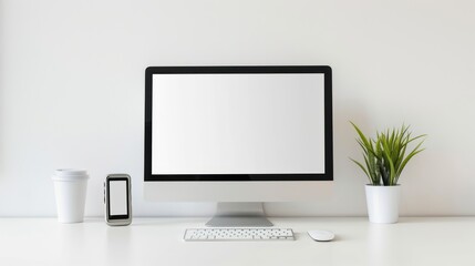 Desktop computer setup for a webinar session