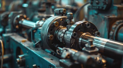 Close-up of machinery used in manufacturing