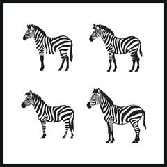 Obraz premium zebra silhouette clipart on a white background