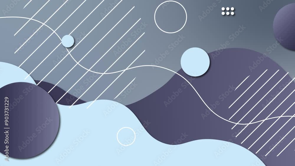 Poster abstract white circles background 4k loopable.