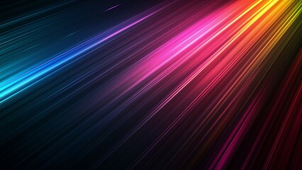 Abstract neon light background with laser beams and glowing lines