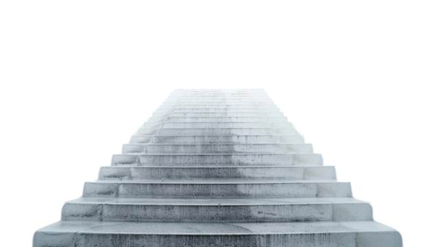 Stairs on transparent background 