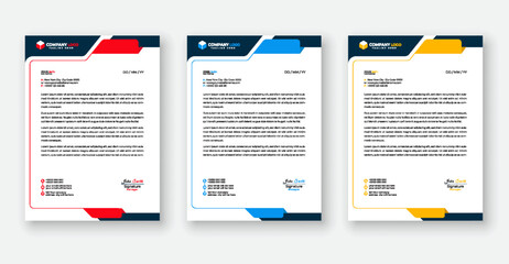 Corporate letterhead template design.