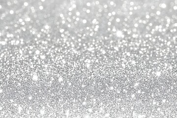 Silver glitter background texture white sparkling shiny wrapping paper for Christmas holiday seasonal wallpaper decoration, greeting and wedding invitation card design element
