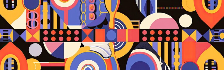 Obraz premium Colorful Abstract Geometric Art