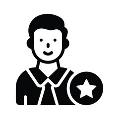 Get this ranked employee vector icon that symbolises excellence and achievement.
