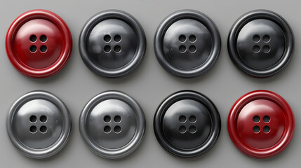 set of buttons lying on a dark background representing the concept of minimalism