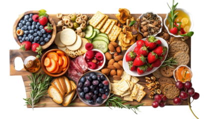  Snack board on transparent background