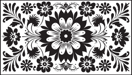 Hispanic Ornament Pattern on a Decorative Background