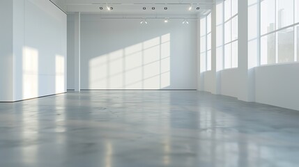 Fototapeta premium Empty large exhibition hall,created with Generative AI tecnology.